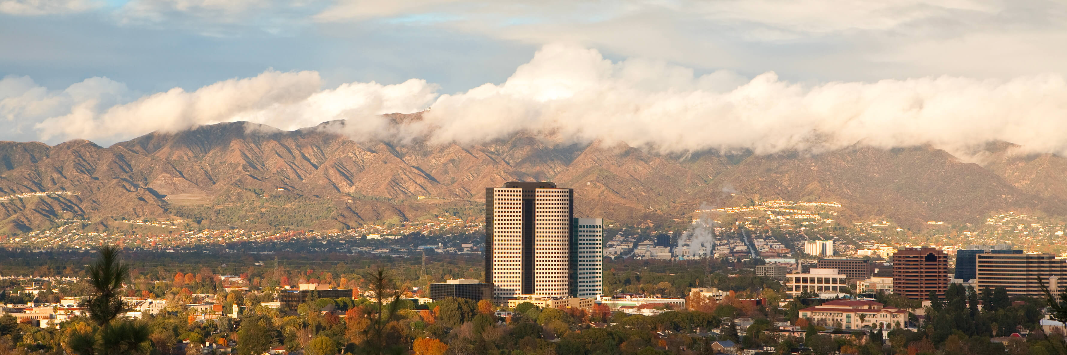 Aerial view of Downtown Burbank/Universal City.