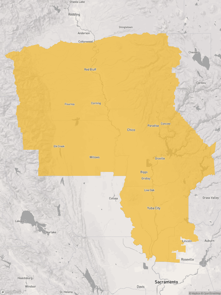View of map with yellow overlay for Assembly District 3 boundaries.