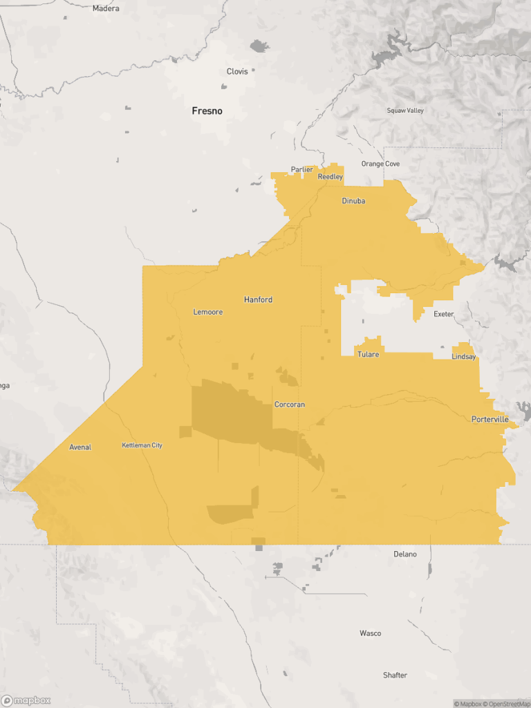 View of map with yellow overlay for Assembly District 33 boundaries.